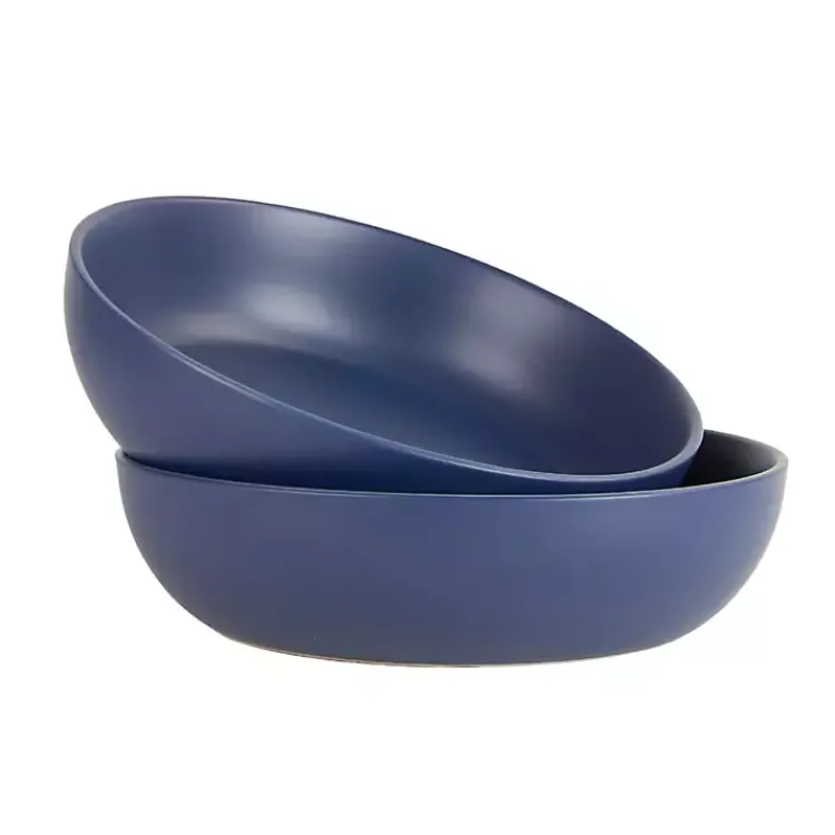 Kirklands Home Serving & Entertaining|Matte Midnight Serving Bowls, Set of 2 Blue