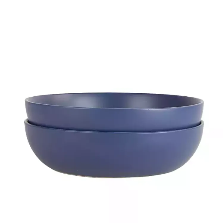 Kirklands Home Serving & Entertaining|Matte Midnight Serving Bowls, Set of 2 Blue