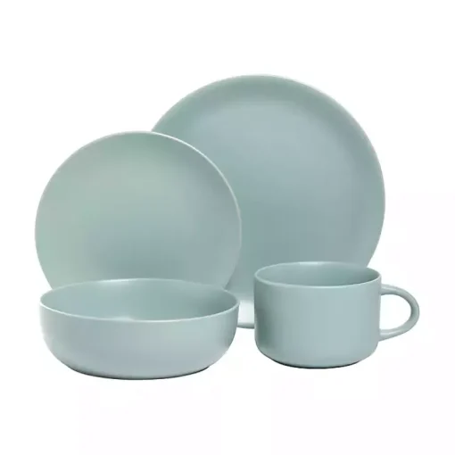 Kirklands Home Dinnerware|Matte Mineral Kera 16-pc. Dinnerware Set Blue