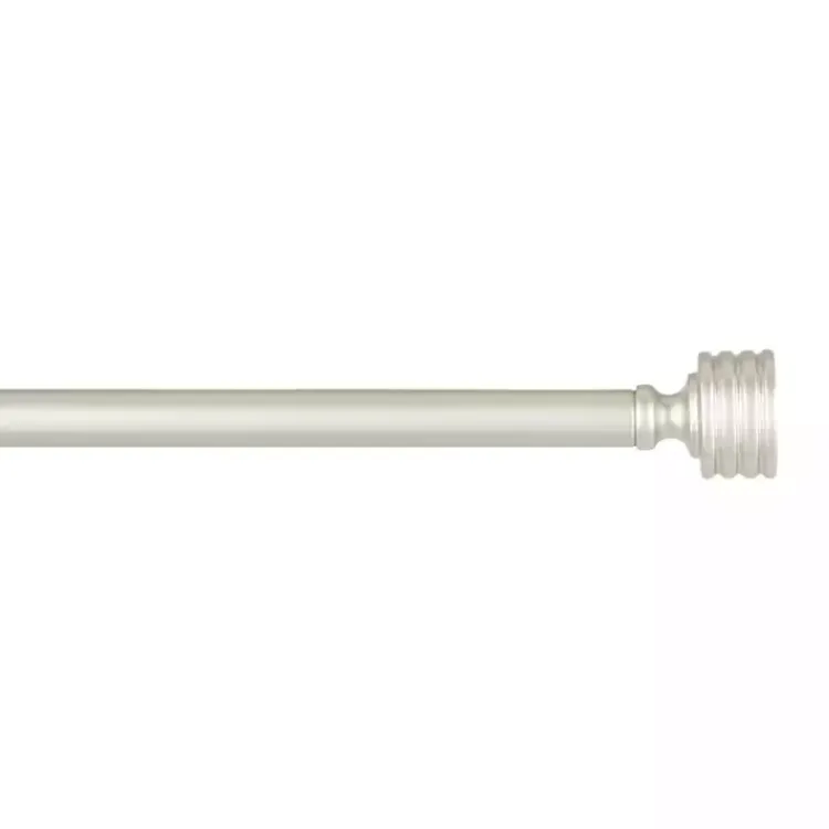 Kirklands Home Curtain Rods & Hardware|Matte Nickel Stacked Cylinder Curtain Rod, 120 in.