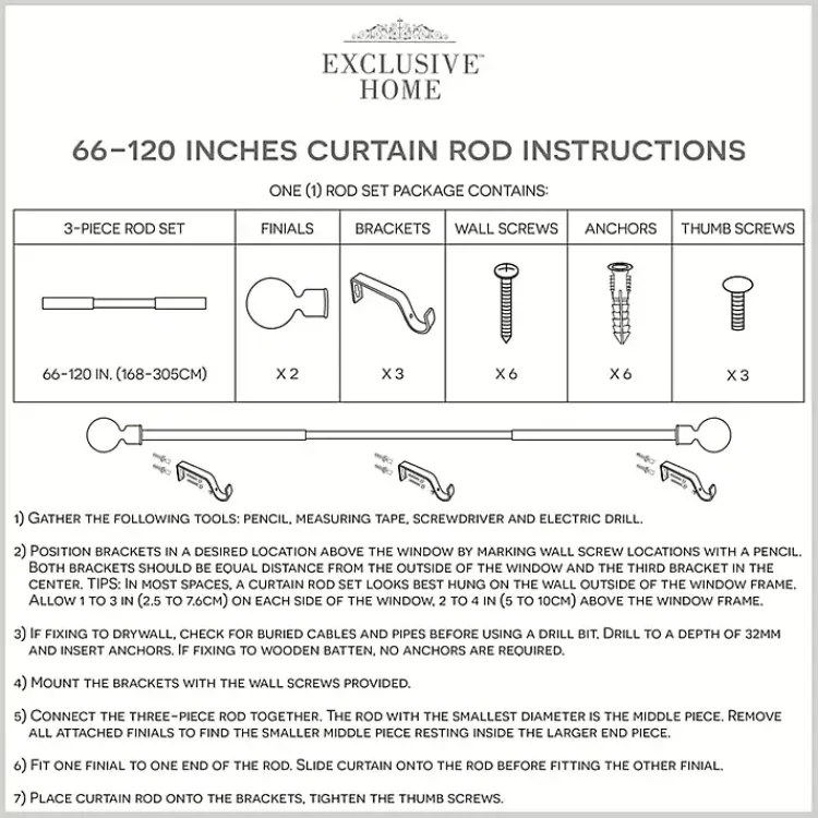 Kirklands Home Curtain Rods & Hardware|Matte Nickel Stacked Cylinder Curtain Rod, 120 in.
