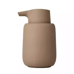 Kirklands Home Bathroom Accessories|Matte Modernity Ceramic Soap Dispenser Tan
