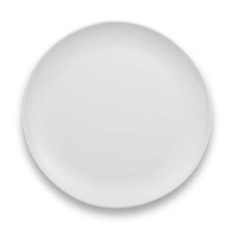 Kirklands Home Outdoor Dining|Matte Melamine Coupe Dinner Plates, Set of 6 White