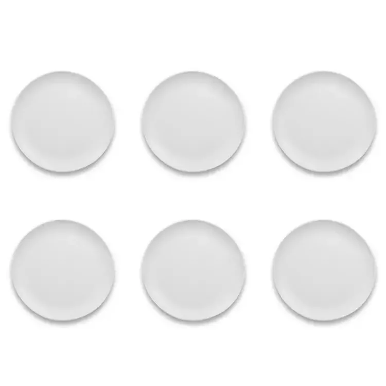 Kirklands Home Outdoor Dining|Matte Melamine Coupe Dinner Plates, Set of 6 White