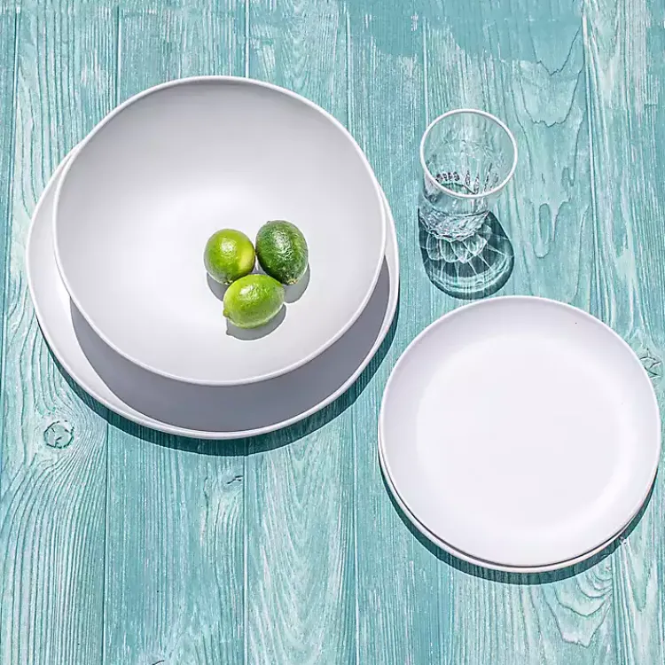 Kirklands Home Outdoor Dining|Matte Melamine Coupe Serving Platter White