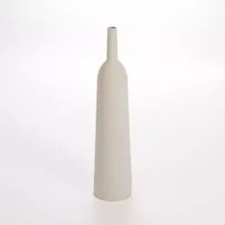 Outlet Matte Ribbed Metal Floor Vase Vases