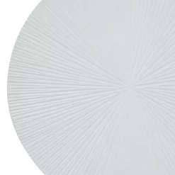 Kirklands Home Wall Plaques|Matte Ribbed Sunburst Wall Plates, Set of 3 White