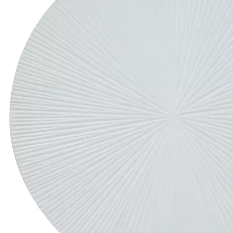 Kirklands Home Wall Plaques|Matte Ribbed Sunburst Wall Plates, Set of 3 White