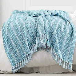 Discount Maui Striped Fringe Throw Blankets & Throws