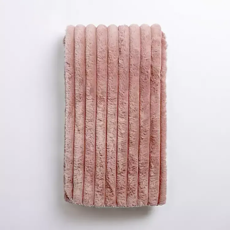 Online Mauve Ribbed Sherpa Throw Blankets & Throws