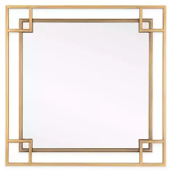 Kirklands Home Decorative Mirrors|Mavis Bronze Open Square Frame Wall Mirror
