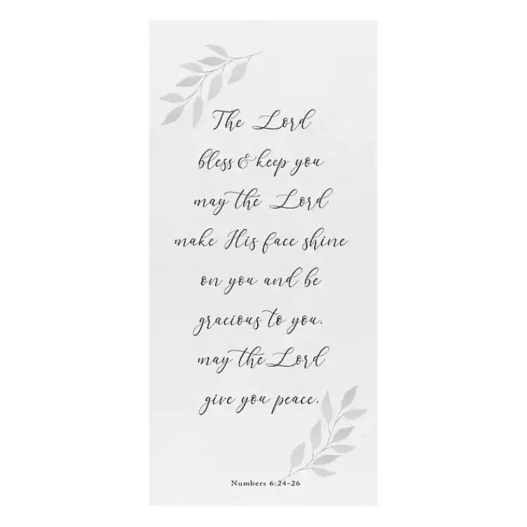 Kirklands Home Wall Quotes & Signs|May the Lord Give You Peace Canvas Art Print White