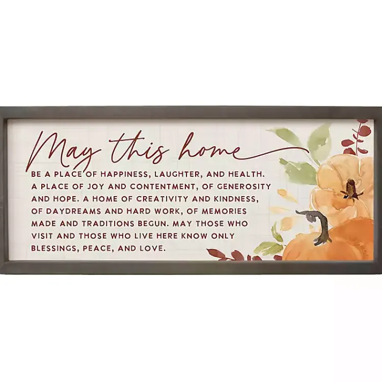Outlet May This Home Harvest Framed Wall Plaque Fall