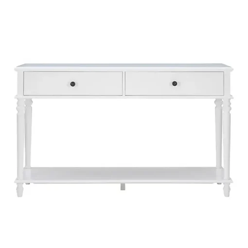 Kirklands Home Console Tables|McGhie 2-Drawer Console Table White
