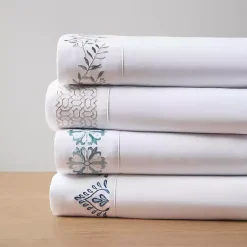 Kirklands Home Bed Sheets|Medallion Hem Microfiber 4-pc. Full Sheet Set