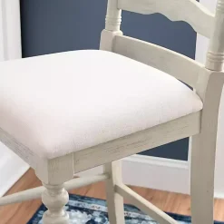 Kirklands Home Bar Stools & Counter Height Stools|Melvin Distressed wash Bar Stool White