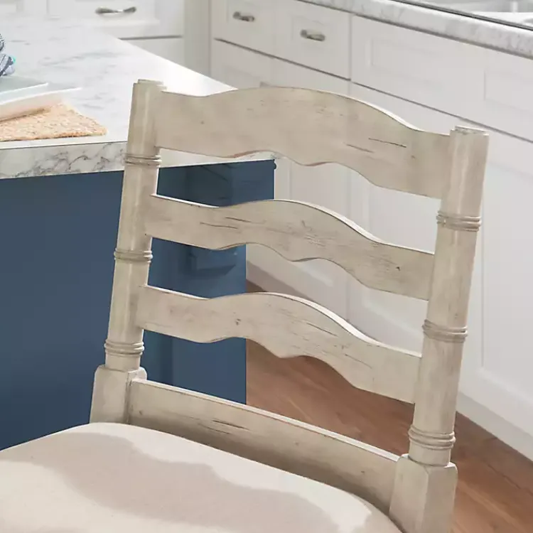 Kirklands Home Bar Stools & Counter Height Stools|Melvin Distressed wash Bar Stool White