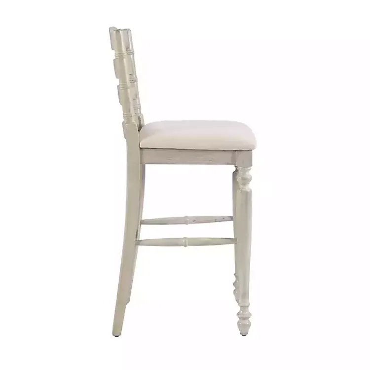 Kirklands Home Bar Stools & Counter Height Stools|Melvin Distressed wash Bar Stool White