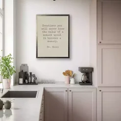 Kirklands Home Wall Quotes & Signs|Memory Dr. Seuss Quote Framed Art Print Tan