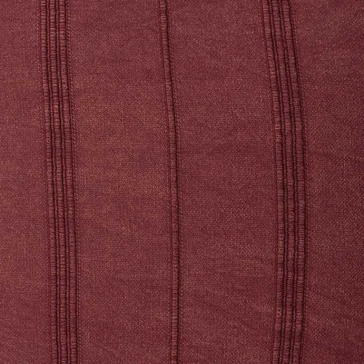 Outlet Merlot Striped Organic Cotton Throw Pillow Pillows
