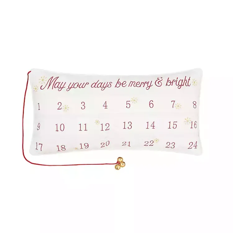 Best Merry & Bright Advent Calender Lumbar Pillow Christmas Pillows