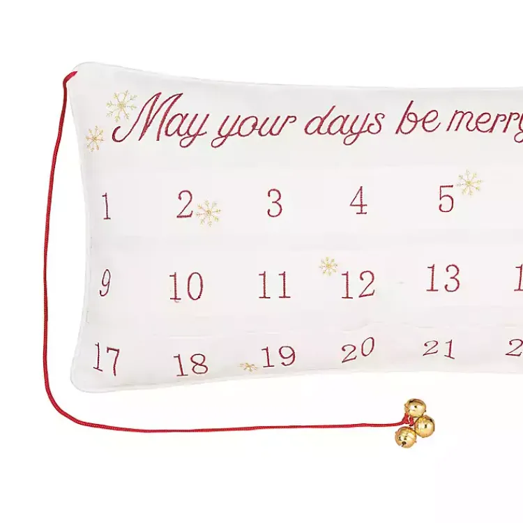 Best Merry & Bright Advent Calender Lumbar Pillow Christmas Pillows