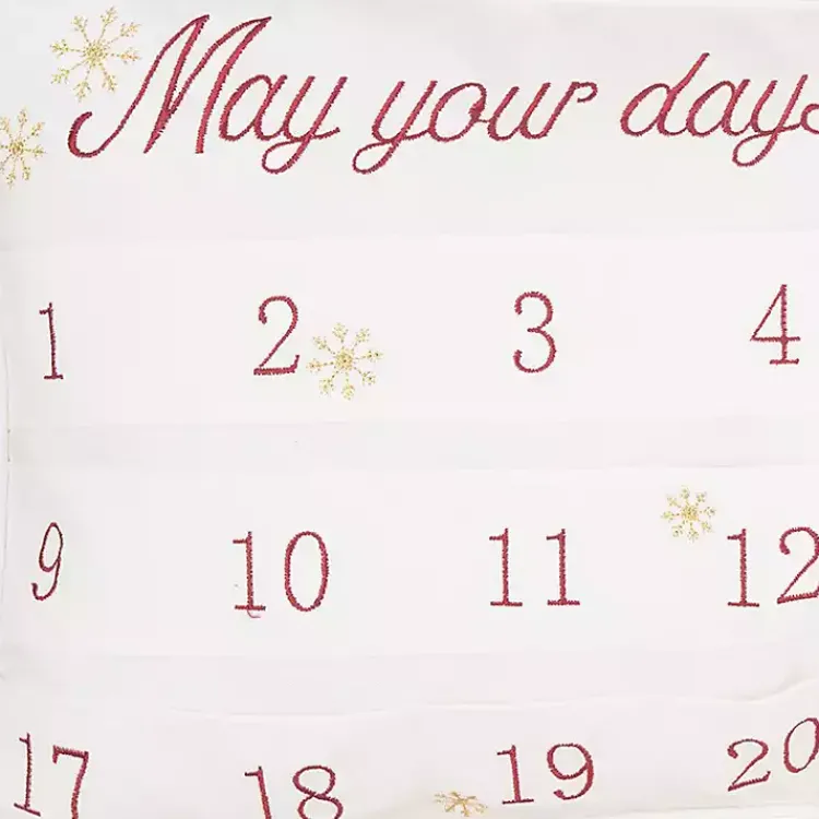 Best Merry & Bright Advent Calender Lumbar Pillow Christmas Pillows