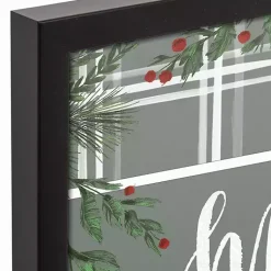 Merry & Bright Plaid Framed Wall Plaque Christmas Art & Wall Decor