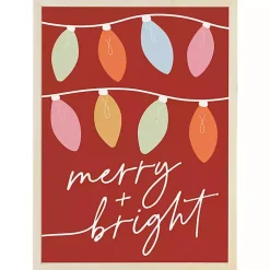 Clearance Merry and Bright Lights Wall Plaque Christmas Art & Wall Decor