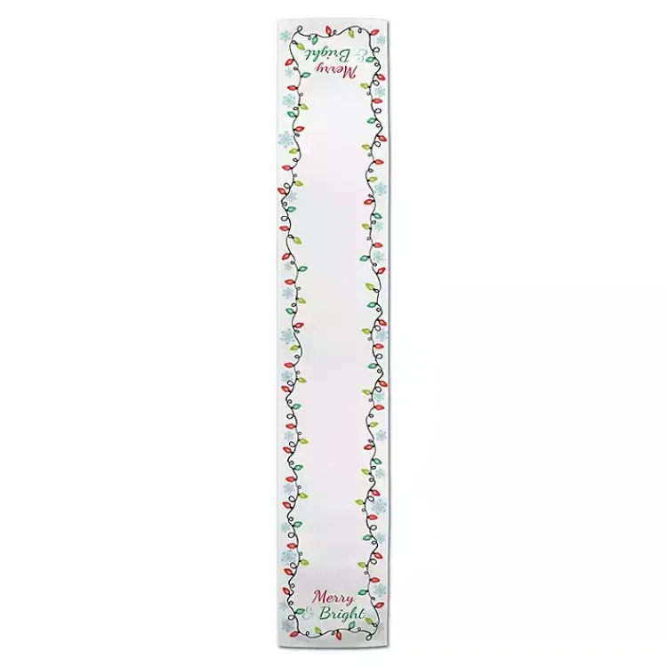 Kirklands Home Table Linens|Merry and Bright with Lights Table Runner, 72 in. Multi