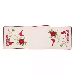 New Merry Christmas Cardinals Table Runner Christmas Dining & Entertaining