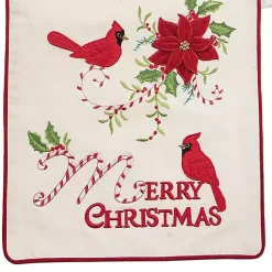 New Merry Christmas Cardinals Table Runner Christmas Dining & Entertaining