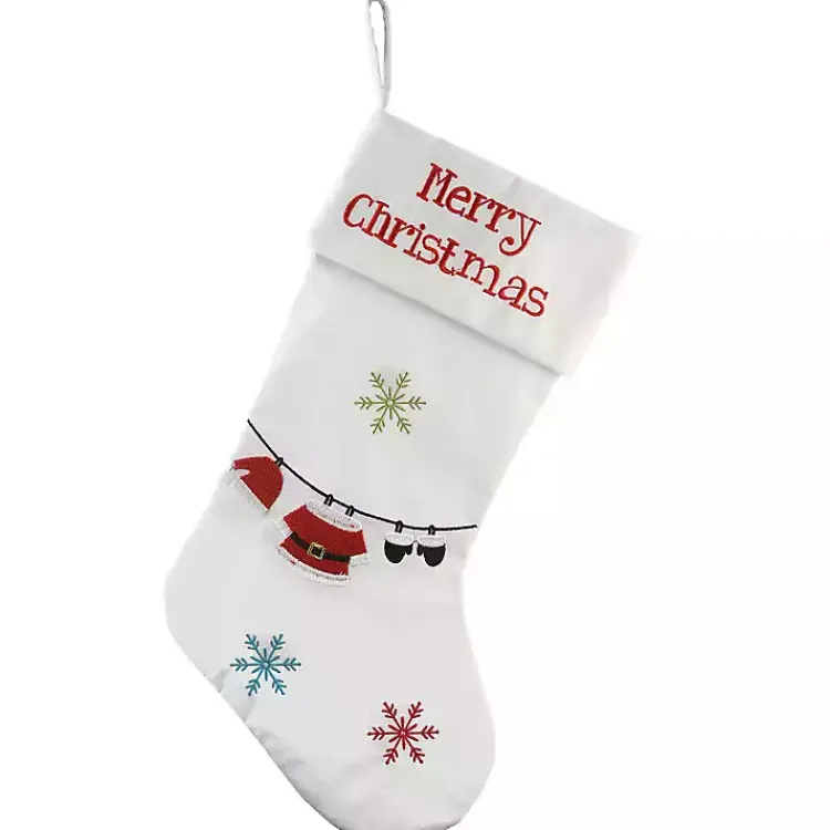 Clearance Merry Christmas Clothesline Stocking Christmas Stockings & Stocking Holders