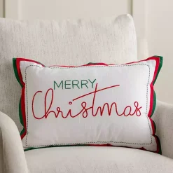 Clearance Merry Christmas Double Flange Pillow Pillows