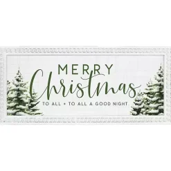 Best Merry Christmas Evergreen Beaded Frame Wall Plaque Christmas Art & Wall Decor