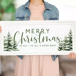 Best Merry Christmas Evergreen Beaded Frame Wall Plaque Christmas Art & Wall Decor