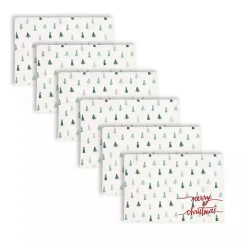 Clearance Merry Christmas Mini Trees Placemats, Set of 6 Christmas Dining & Entertaining