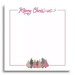 New Merry Christmas Pink Trees Dry Erase Board Christmas Art & Wall Decor