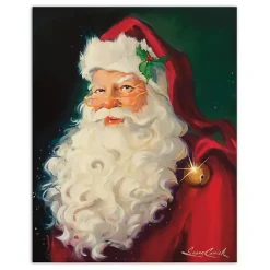 Hot Merry Christmas Santa Portrait Canvas Art Print Christmas Art & Wall Decor