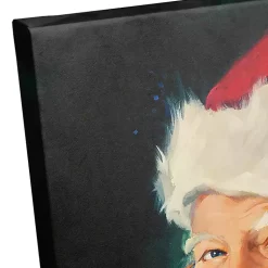 Hot Merry Christmas Santa Portrait Canvas Art Print Christmas Art & Wall Decor