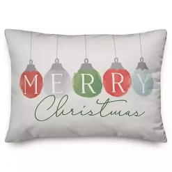 Best Merry Christmas Watercolor Ornaments Pillow Christmas Pillows