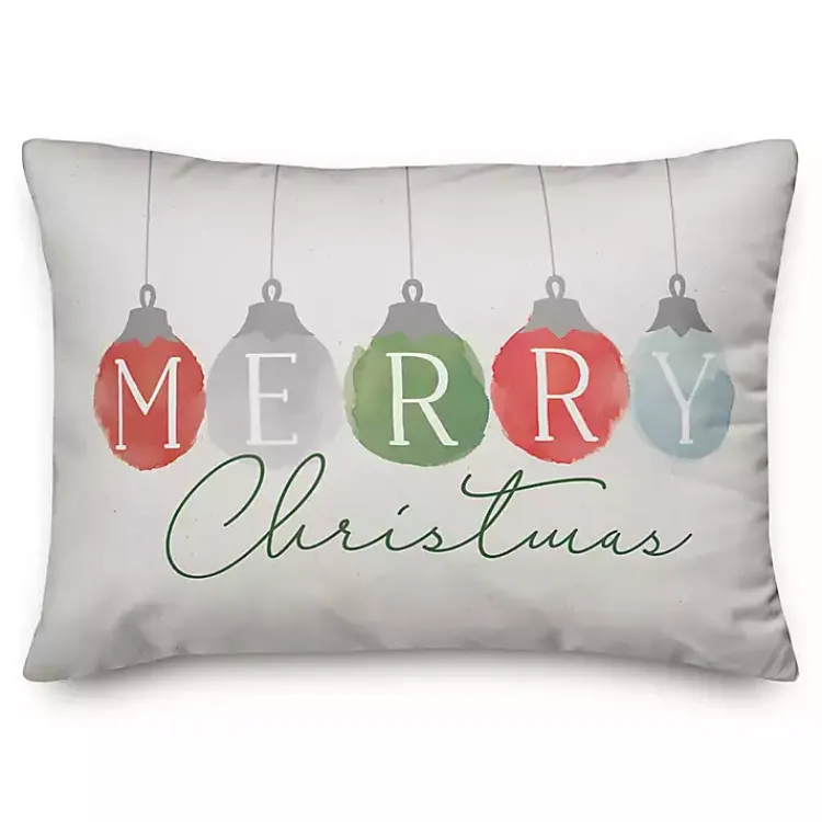 Best Merry Christmas Watercolor Ornaments Pillow Christmas Pillows
