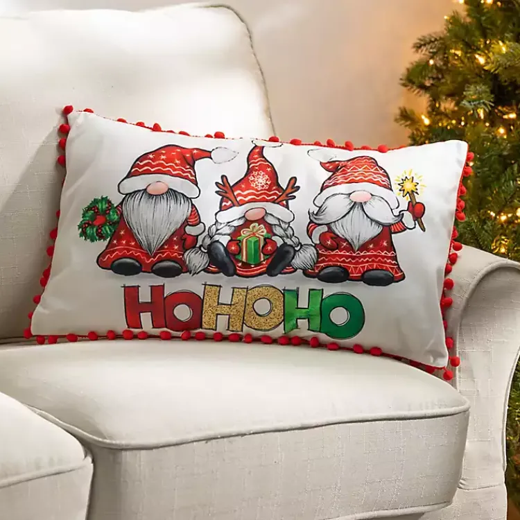 Best Merry HoHoHo Gnomes Lumbar Pillows, Set of 2 Christmas Pillows