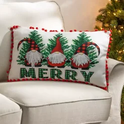 Best Merry HoHoHo Gnomes Lumbar Pillows, Set of 2 Christmas Pillows