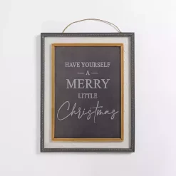 Merry Little Christmas Hanging Wall Plaque Christmas Art & Wall Decor