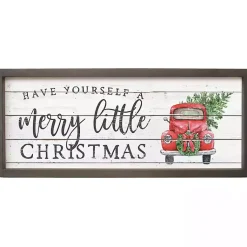 Outlet Merry Little Christmas Truck Wall Plaque Christmas Art & Wall Decor