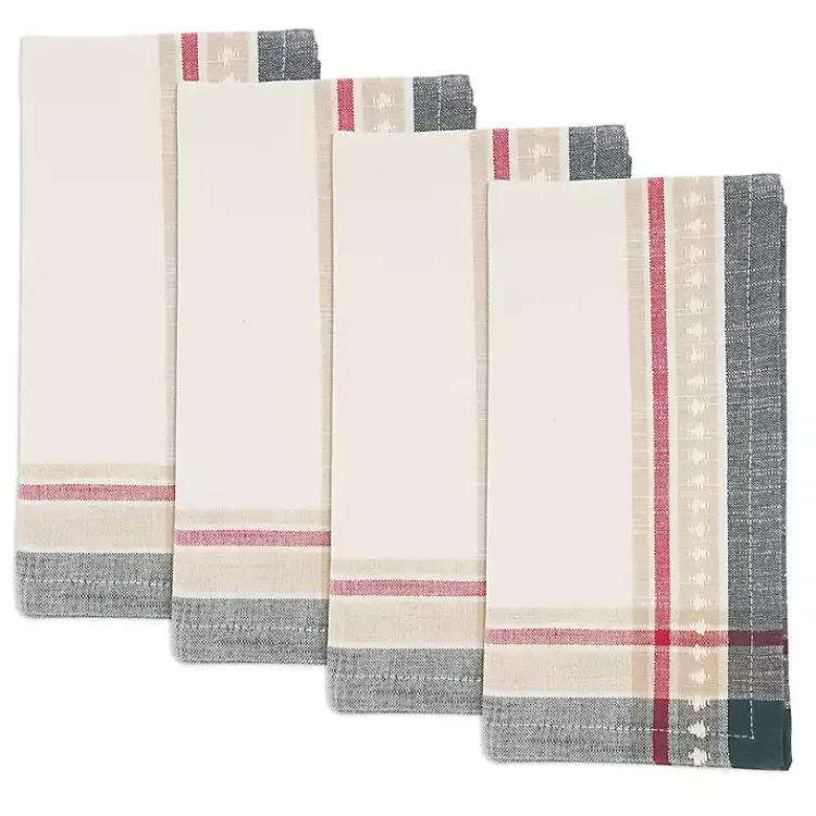 Kirklands Home Table Linens|Merry Pines Cotton Napkins, Set of 4