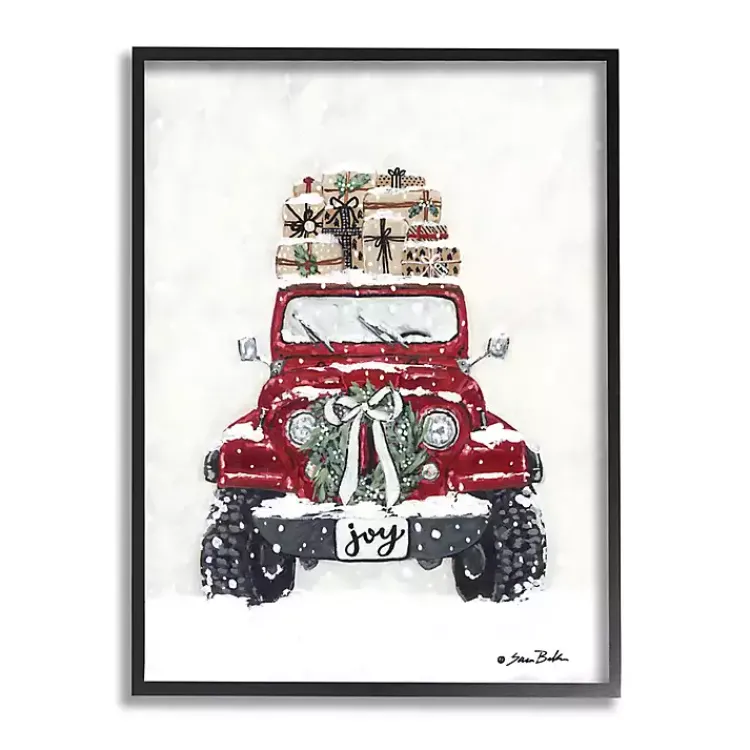 Discount Merry Red Off-Roader Framed Art Print Christmas Art & Wall Decor