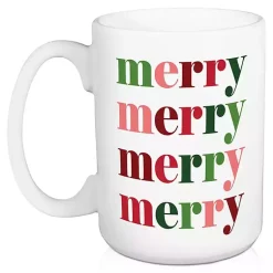 Hot Merry Stripes Mugs, Set of 2 Christmas Dining & Entertaining