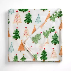 Hot Merry Trees Plush Throw Blankets & Throws